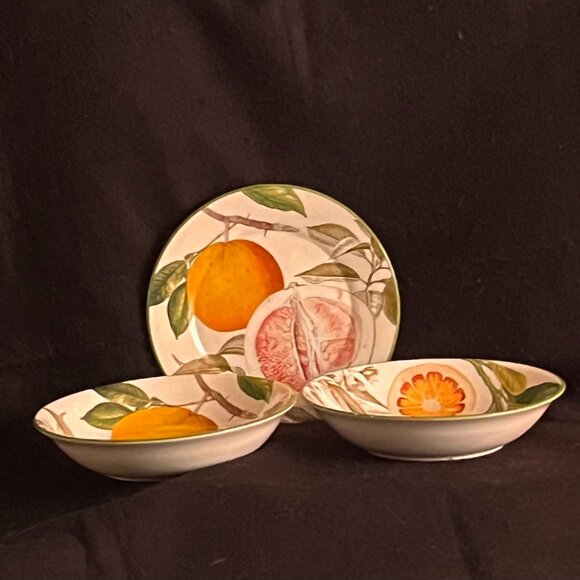 Vintage Discontinued Williams Sonoma Botanical Citrus Bowls/Plates - Picture 8 of 11